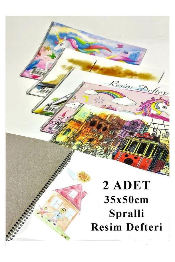 Resim Çantası 35x50 cm Resim Defteri Palet Fırça Seti 1 Paket Siyah Resim Proje Çantası Fermuarlı Ku - 3