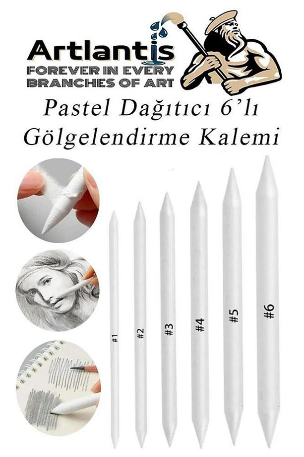 A4 Eskiz Defteri Spralli 50 Yaprak Karakalem Çizim Seti Gölgelendirme Kalemi Hamur Silgi Fatih Derec - 8