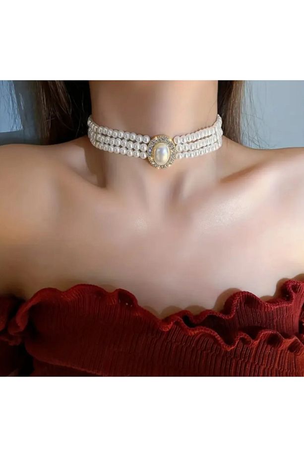 Inci Kolye Küpe 2'li Set - 4