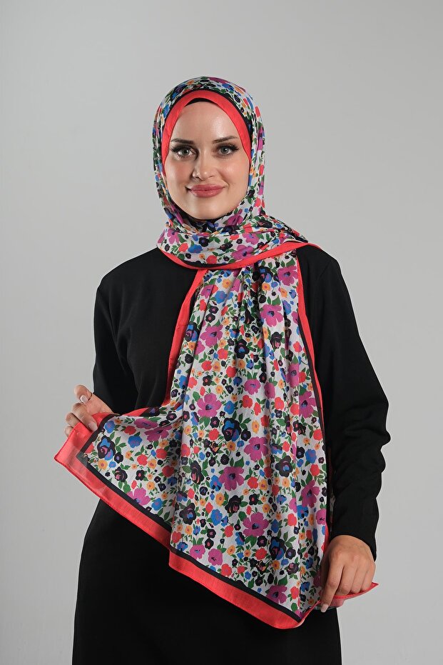 Shariabi Patterned Shawl Cut Fiber Digital Printed Cottony Floral 202113_08