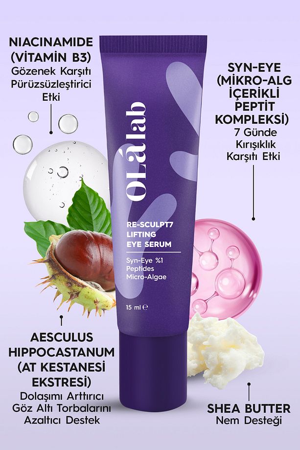 İnce Çizgi Kırışıklık Karşıtı Sıkılaştırıcı Mikro-alg & Peptit Göz Kremi 15 ml - 3