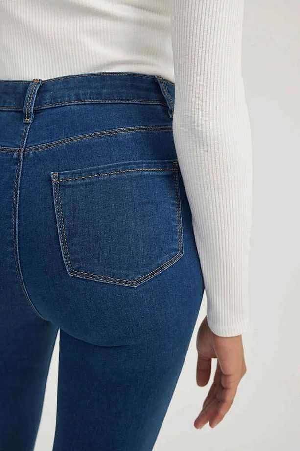 Jegging Yüksek Bel Bilek Boy Dar Paça Basic Düz Jean Pantolon B7498ax24sp - 5