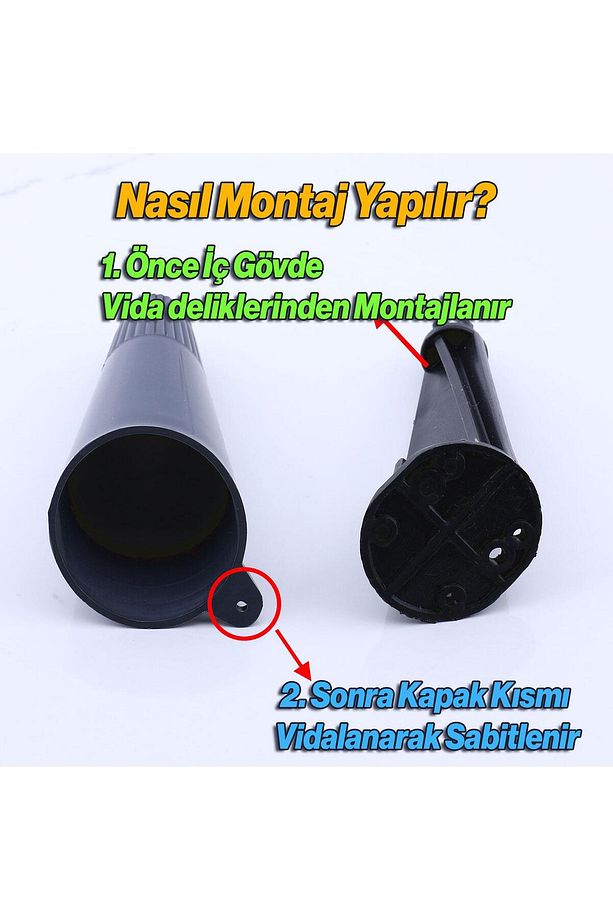 Açılı Konik 12 cm Antrasit 4 Adet Ayak Mobilya Yükseltici Baza Ayağı Koltuk Kanepe Altı Puf Ayakları - 4