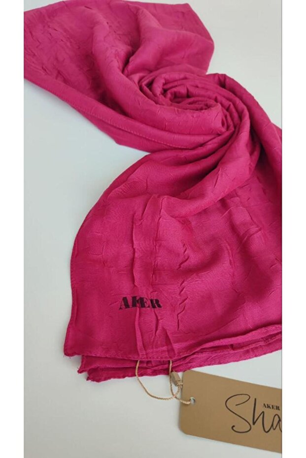 Fuşya Bambu Kraş Şal - 6