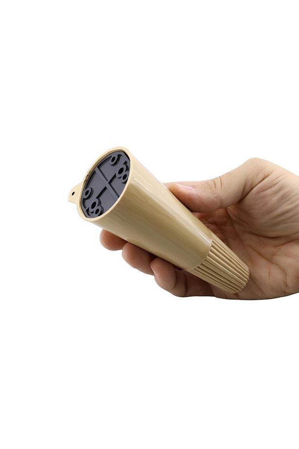 Açılı Konik 12 cm Açık Ceviz 4 Adet Ayak Mobilya Yükseltici Baza Ayağı Koltuk Kanepe Puf Ayakları - 8