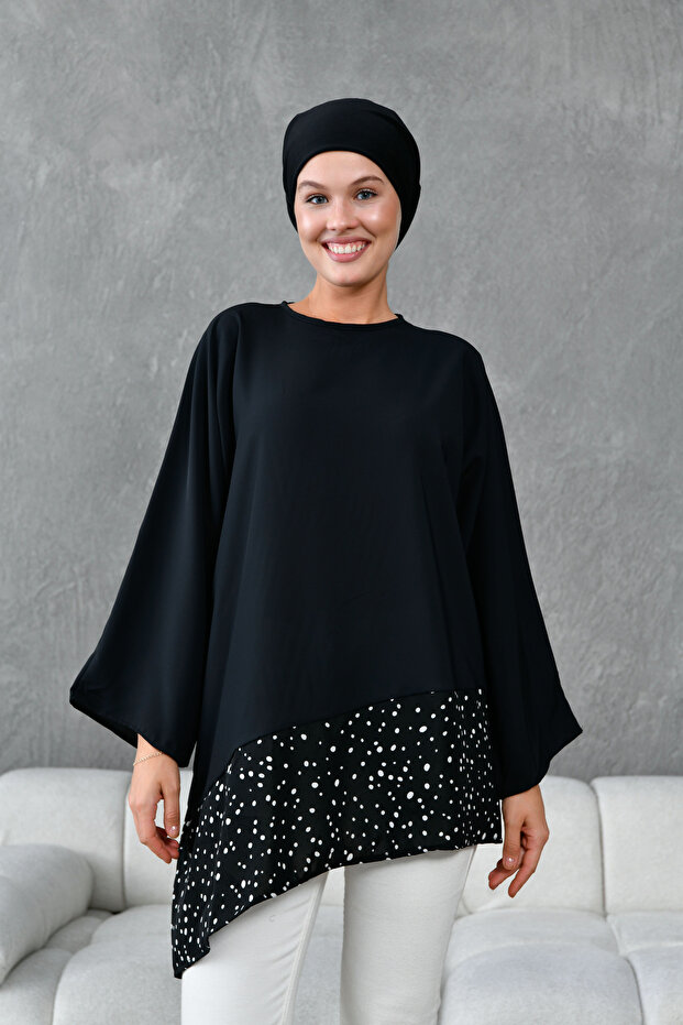 تونيك غير متماثل مزين - 1