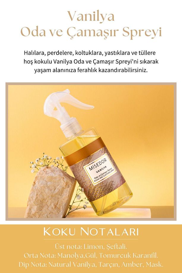 2 Li Set Gold Amber Ve Vanilya Oda Kokusu Ve Çamaşır Spreyi 330 ml - 2