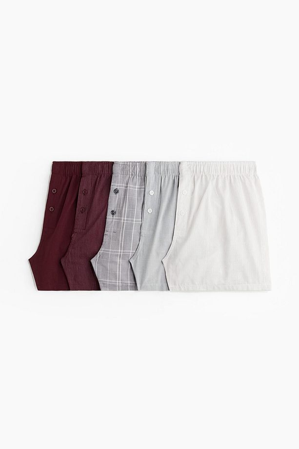 5’li Pamuklu Dokuma Boxer Şort - 3