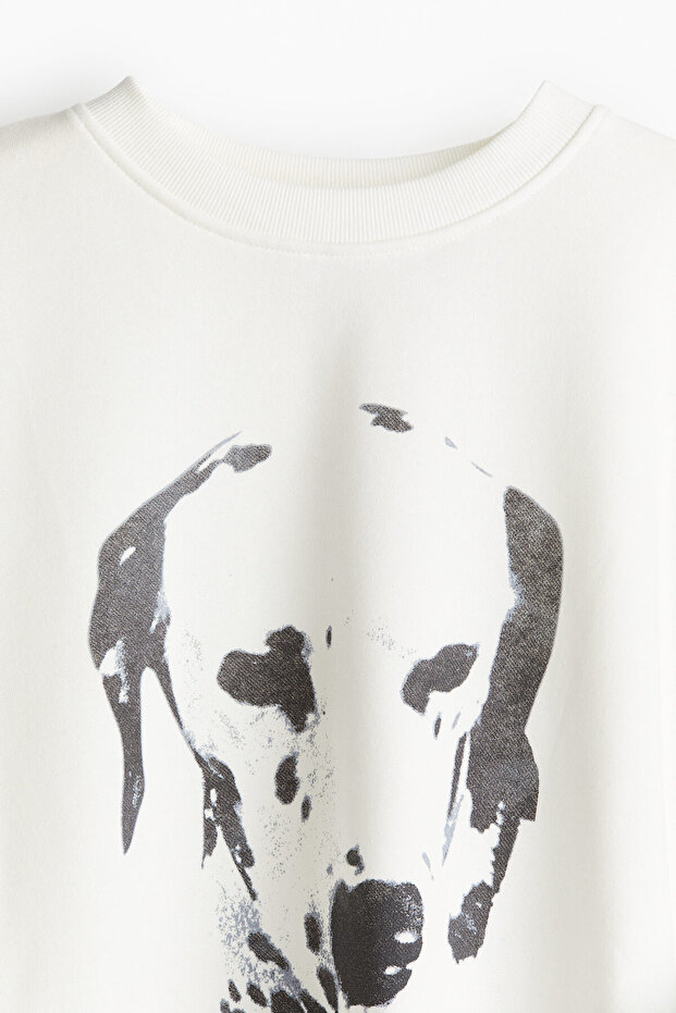 Baskılı Oversize Sweatshirt - 5