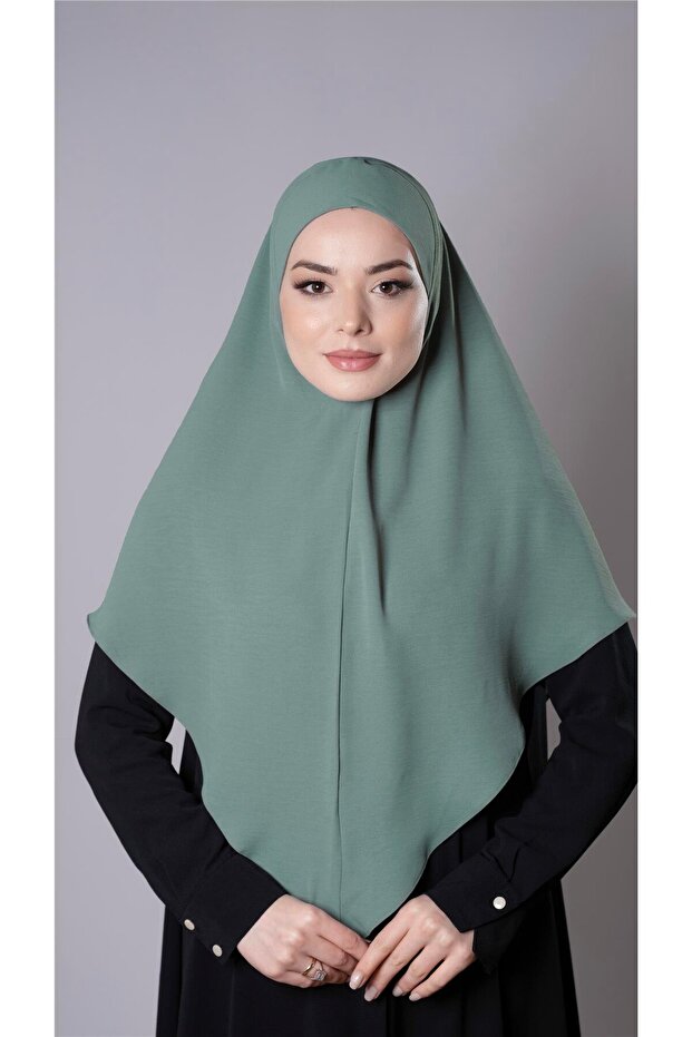 Green Practical Ready-made Interlaced Hijab Scarf Aerobin Fabric Plain Hijab 2309_32
