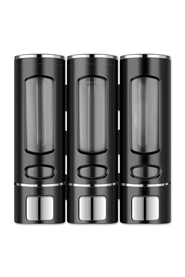 3Pcs Black 400ml Wall Mounted Manual Soap Dispenser Liquid Sink Soap Dispenser Hand Soap A-52