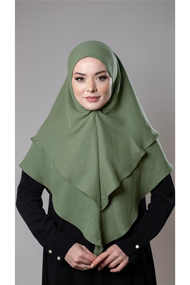 الفستق الأخضر العملي الجاهزة المتشابكة الحجاب وشاح القطن الجاز النسيج طبقة مزدوجة عادي الحجاب 2303_36