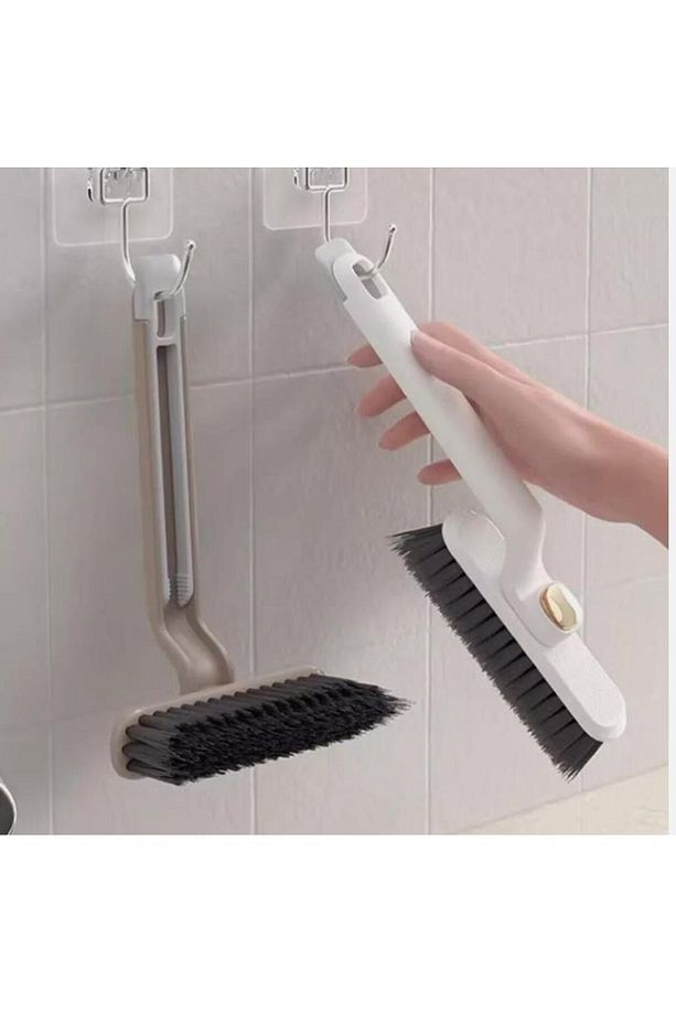 Dönebilen Başlıklı Fırça Cımbızlı Sert Zemin Temizleme Fırçası Banyo Mutfak Fayans - 9