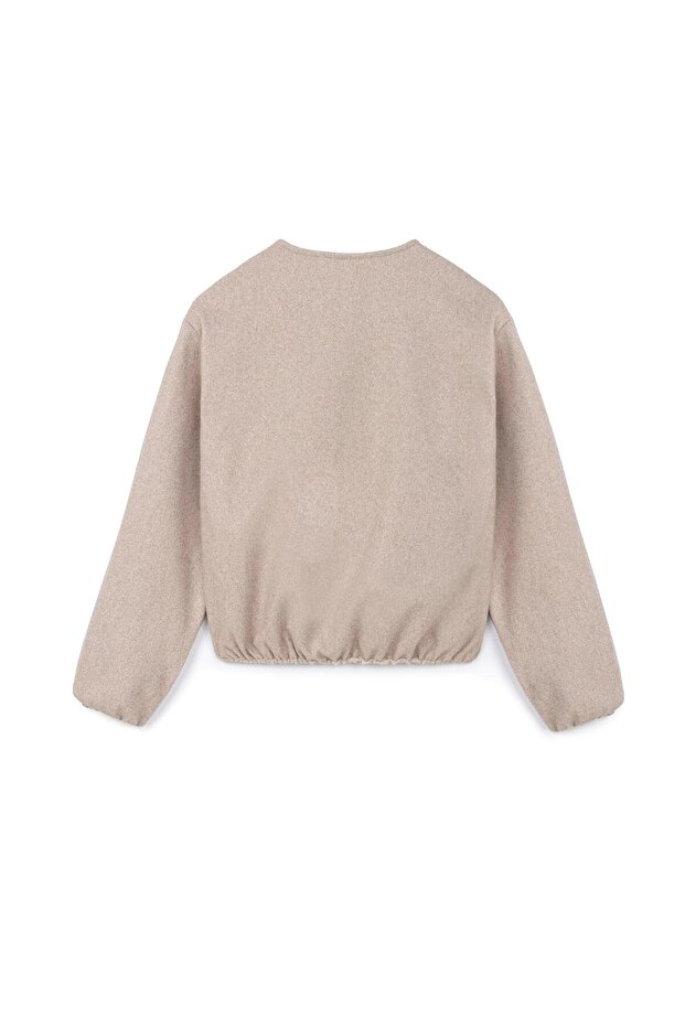 Ruby Bomber Kaşe Ceket Bej - 2