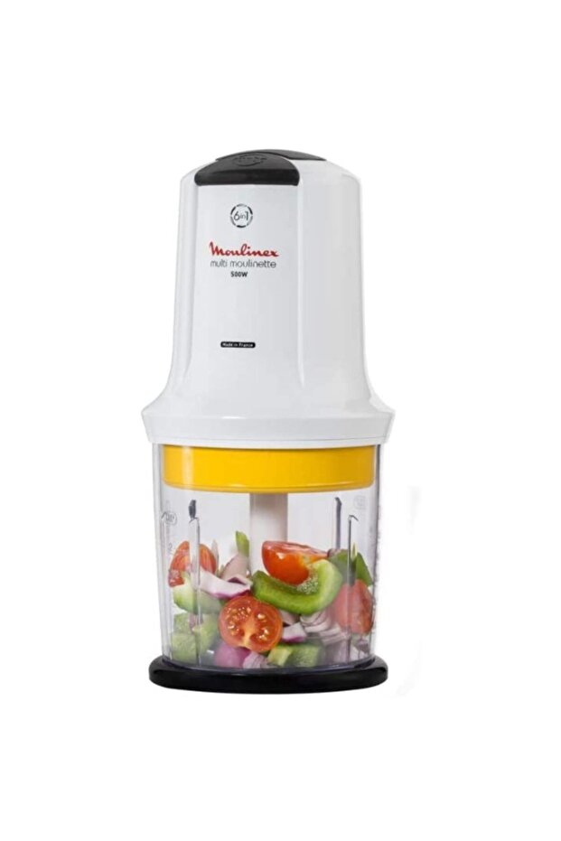 Multi Moulinette | 6in1 500ml Chopper | 500W | 2 Speeds | Sharp Blades | White - 4
