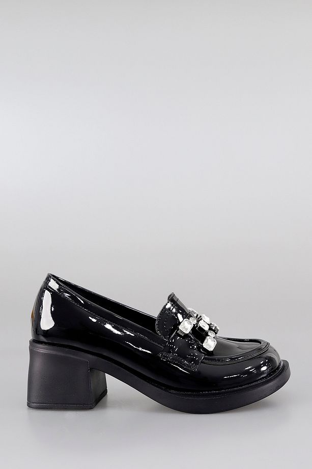 RC 2103 Taşlı Yüksek Topuklu Loafer - 1
