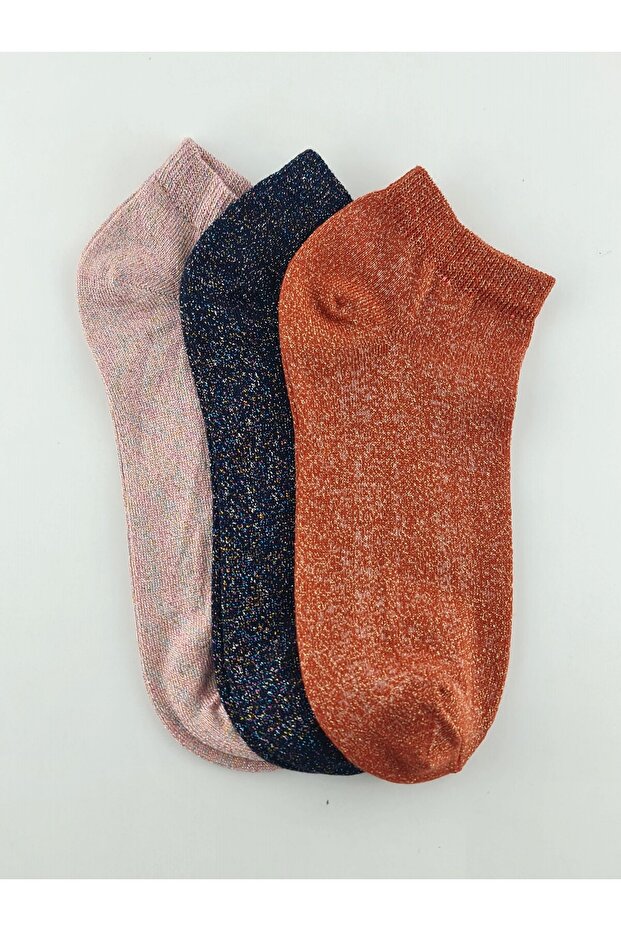 3'lü  simli patik çorap - 2