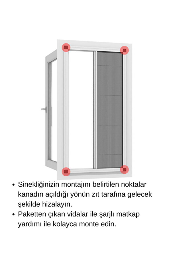Beyaz Pliseli Kapı Sineklik - 6