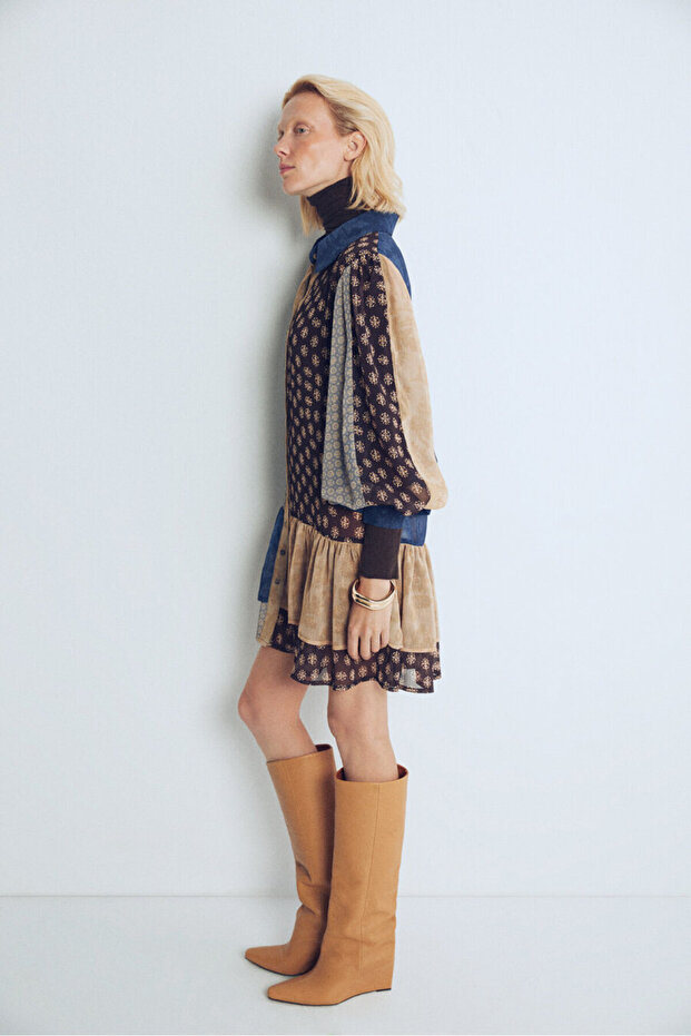 Nova Mini Şifon Elbise - 5