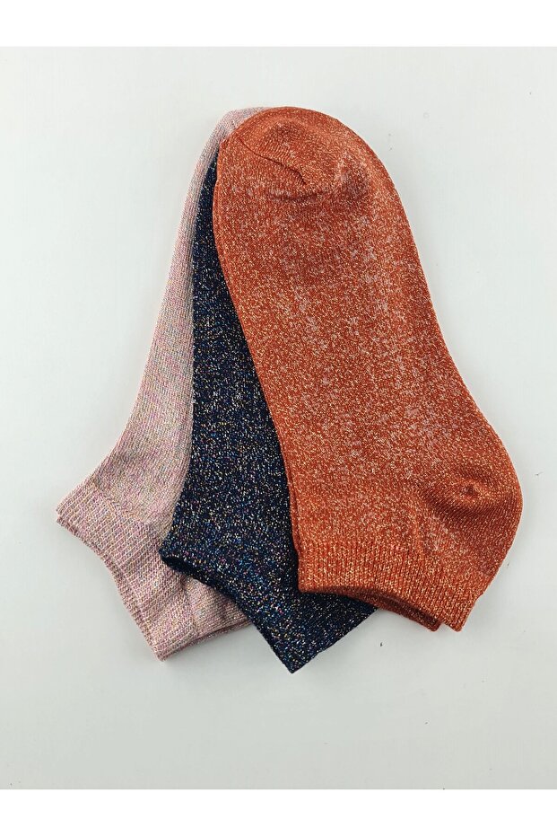 3'lü  simli patik çorap - 5