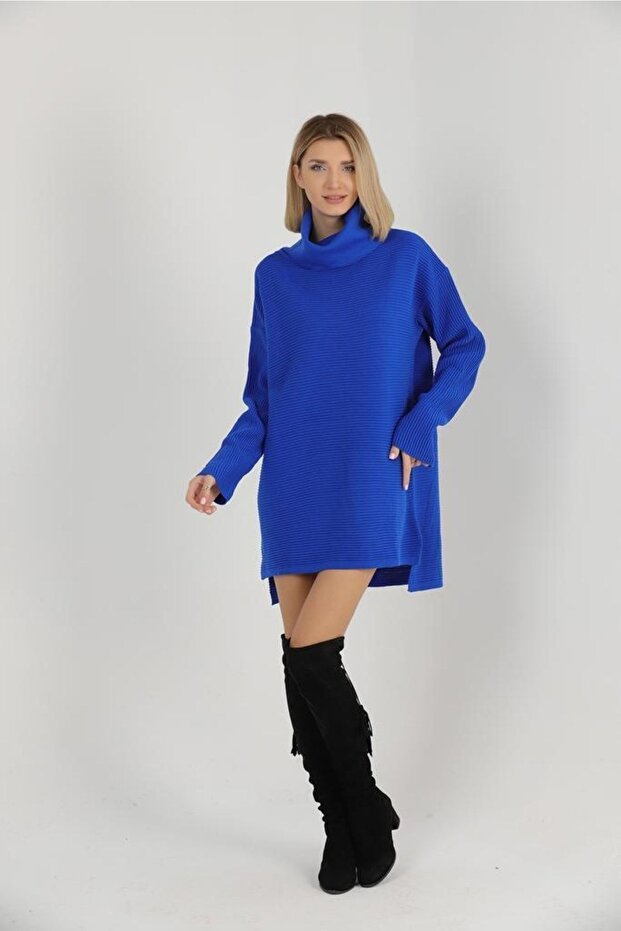 Şal Yaka Triko Elbise - 1