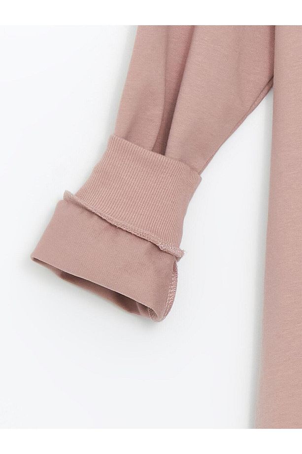 LCWAIKIKI Basic Bisiklet Yaka Pul İşlemeli Oversize Kadın Sweatshirt Tunik - 2