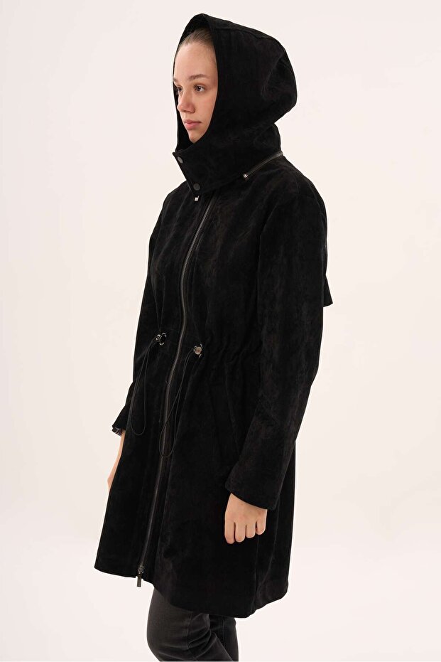 astarı zebra desenli palto - 1