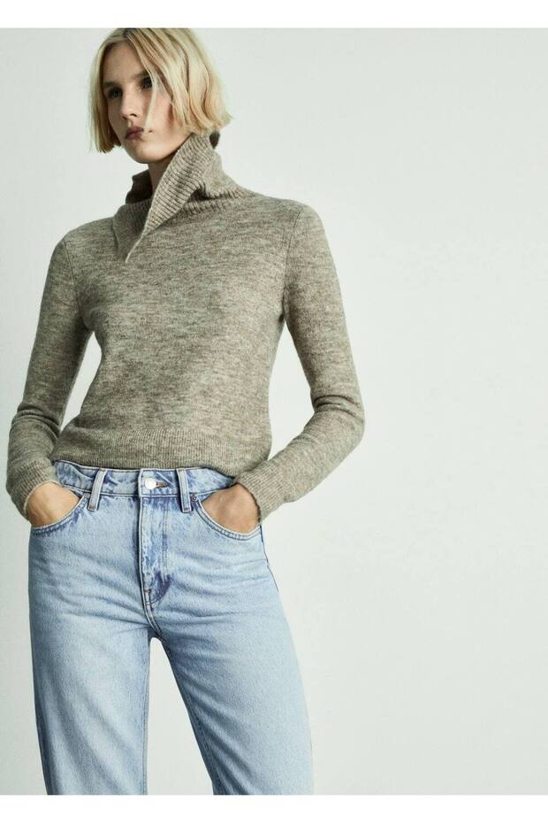 Weiße, gerade geschnittene Crop-Jeans - 6
