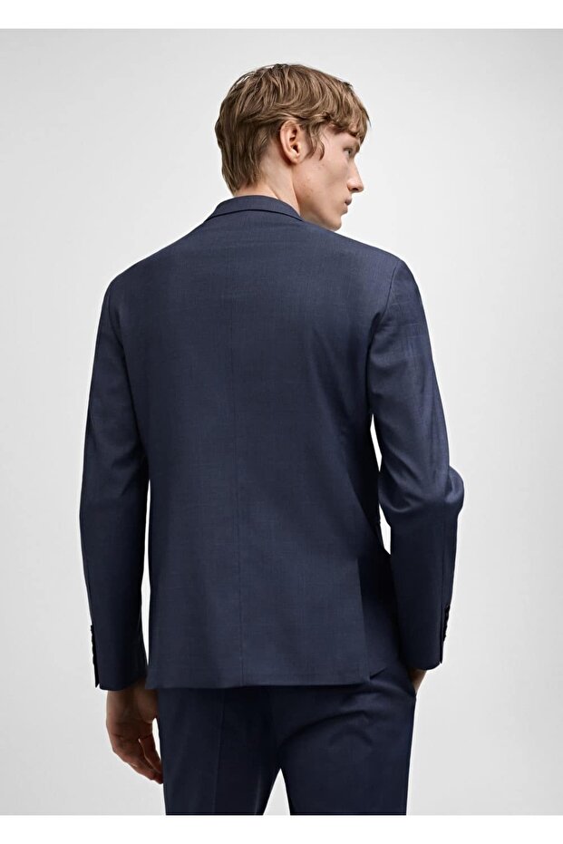 Streç kumaştan süper dar kesim blazer ceket - 4