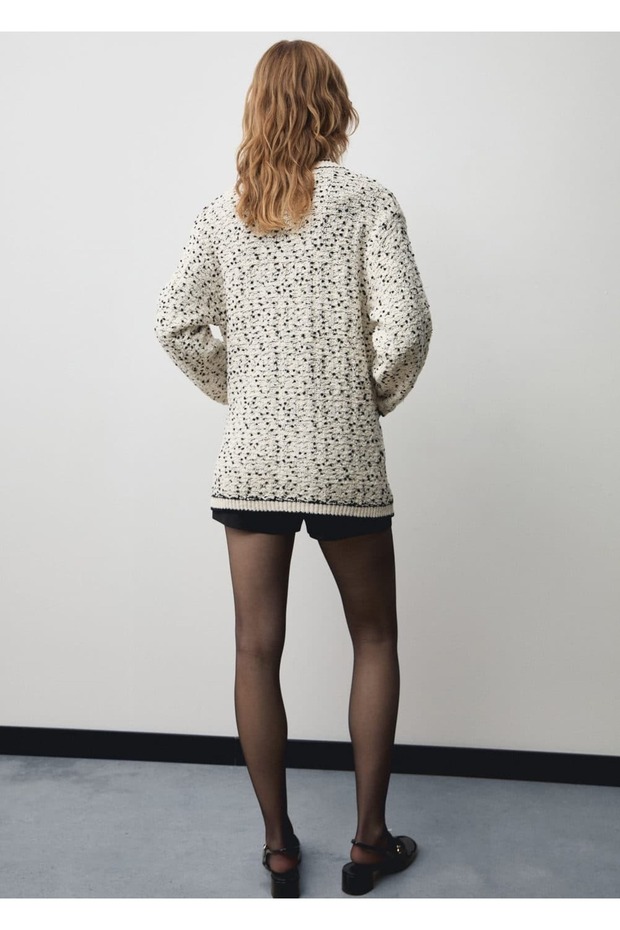 Geniş kesim kırçıllı hırka - 4