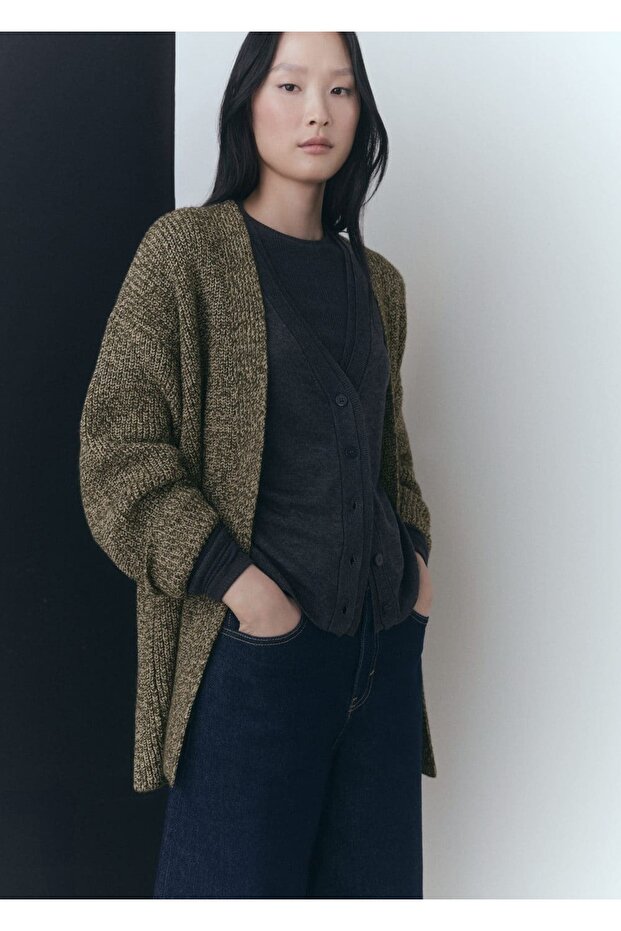 Oversize Triko Hırka - 5