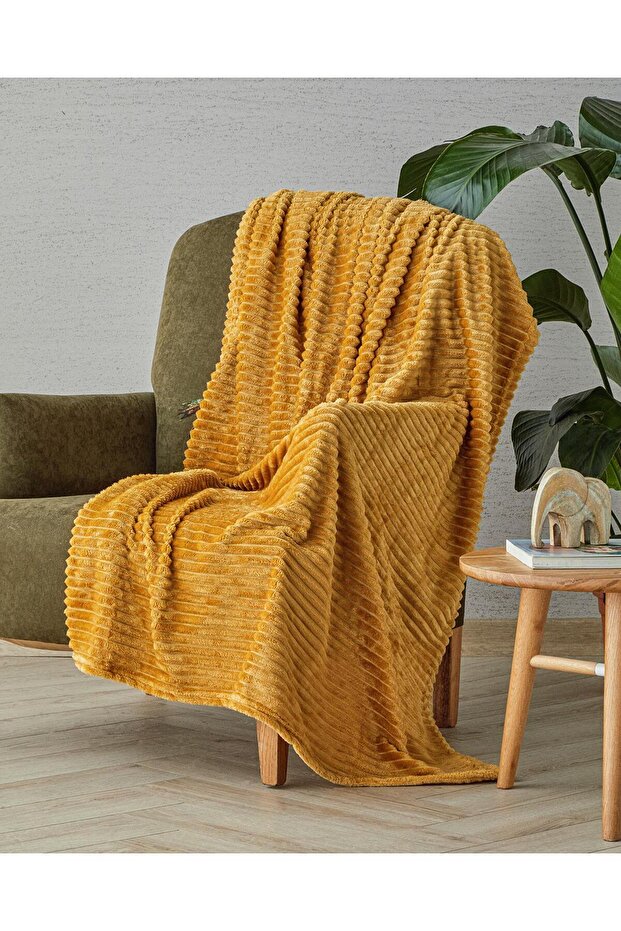 Cozy Oasis Supersoft Tv Blanket 120X160 cm Yellow