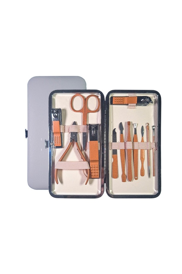 Stainless Steel Manicure & Pedicure Set with Bag 12 Pieces