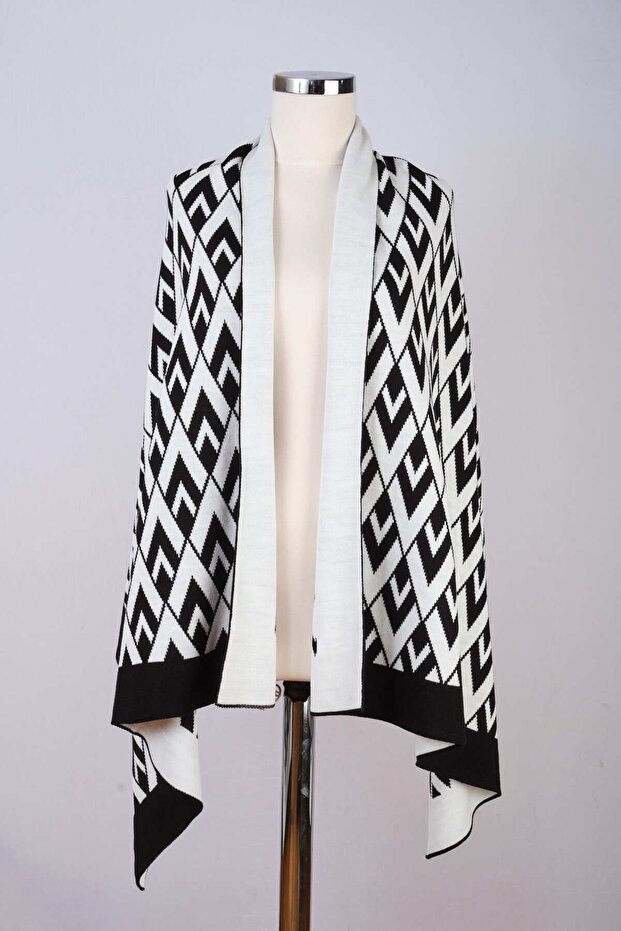 شال تريكو بنمط V - 2