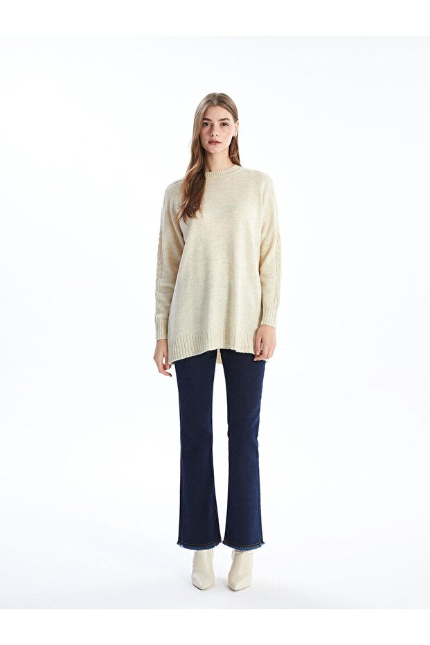 LCW Modest Bisiklet Yaka Kadın Triko Tunik - 2