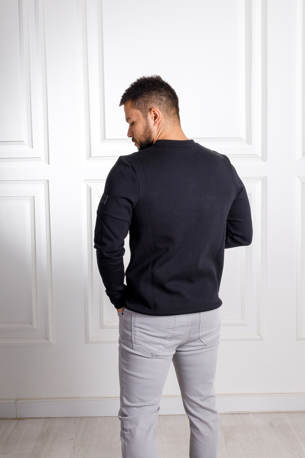 İnterview Sarar 0 Yaka Siyah Sweatshirt - 8