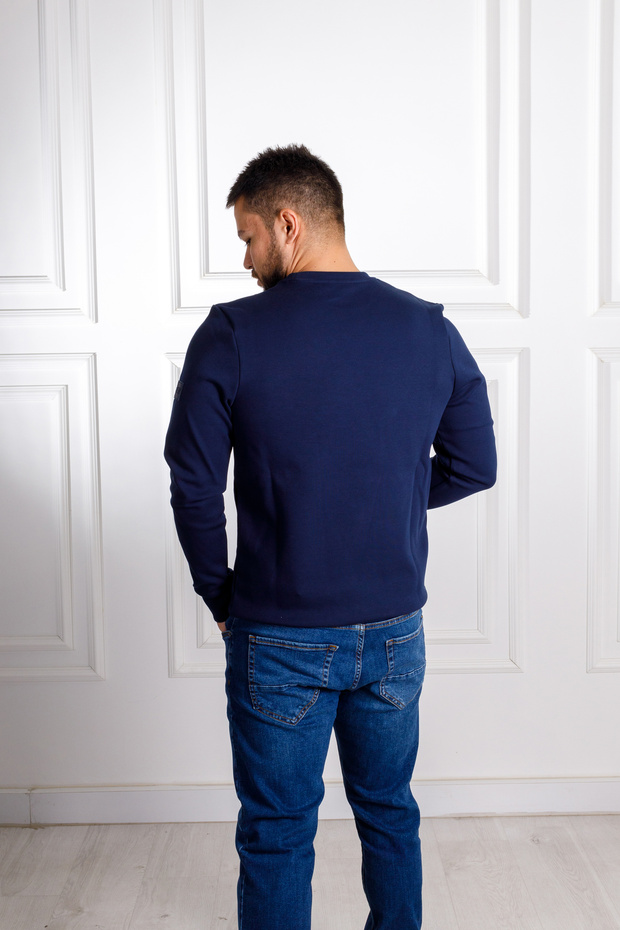 İnterview 0 Yaka Lacivert Sweatshirt - 9