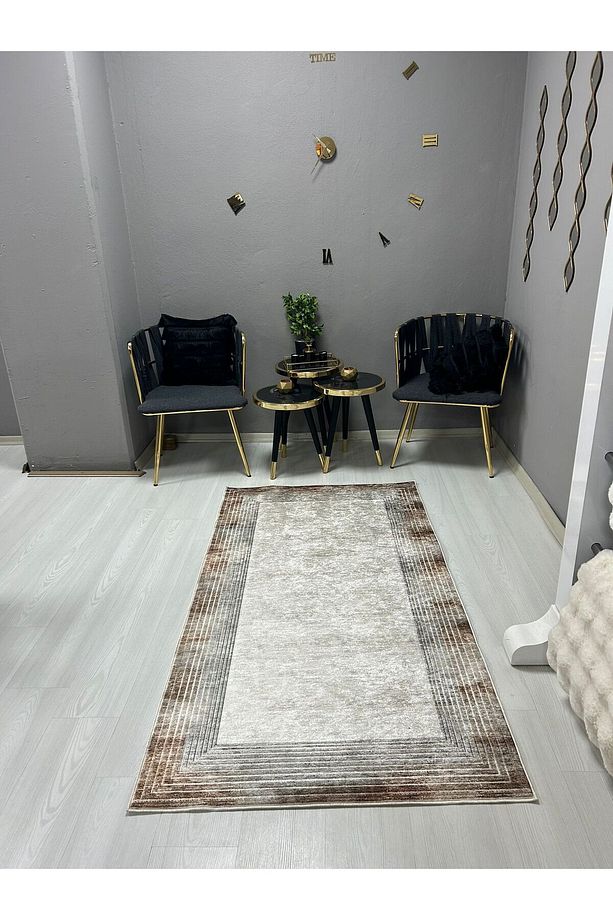 DİJİTAL BASKI YIKANABİLİR KAYMAZ DERİ TABAN SALON HALISI MUTFAK HALISI KORİDOR HALISI - 3