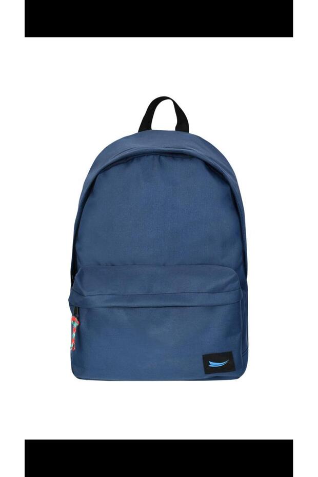 Sports Unisex Backpack Waterproof Fabric Navy Blue