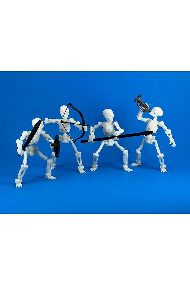 İskelet Ordusu Eklemli Hareketli Robot Seti (4'lü) - 1