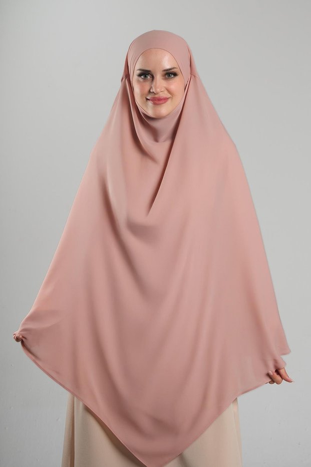 Yavruağzı Practical Ready-To-Wear Hijab Scarf with Crepe Laces and Soufflé Hijab 2313_35