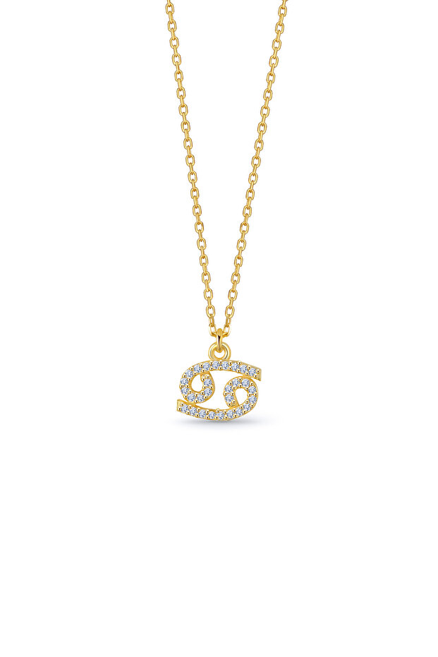 Yengeç Burcu Gümüş Kolye - 1