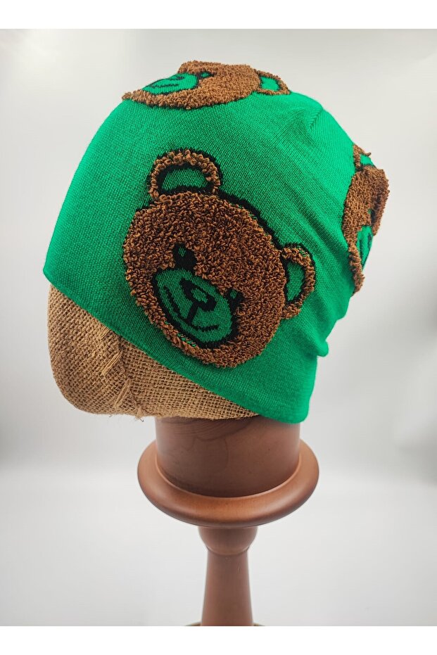 قبعة طويلة بنقشة الدب - 2