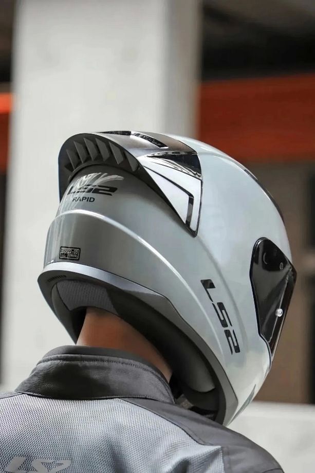 Rapıd 2 Race Nardo Gri Kask (SİYAH CAM SPOILER) - 4