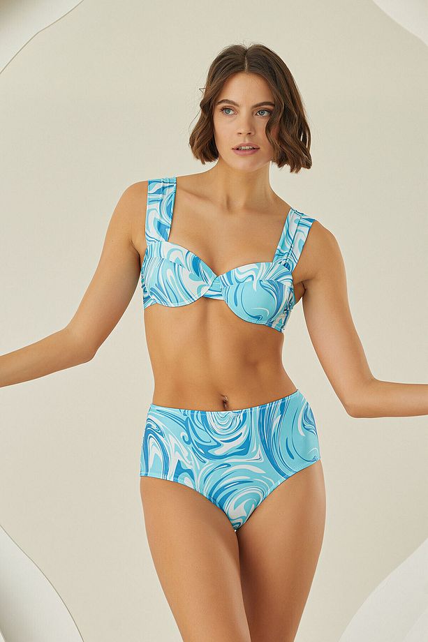 Mavi Strom Destekli Tek Üst Bikini - 2