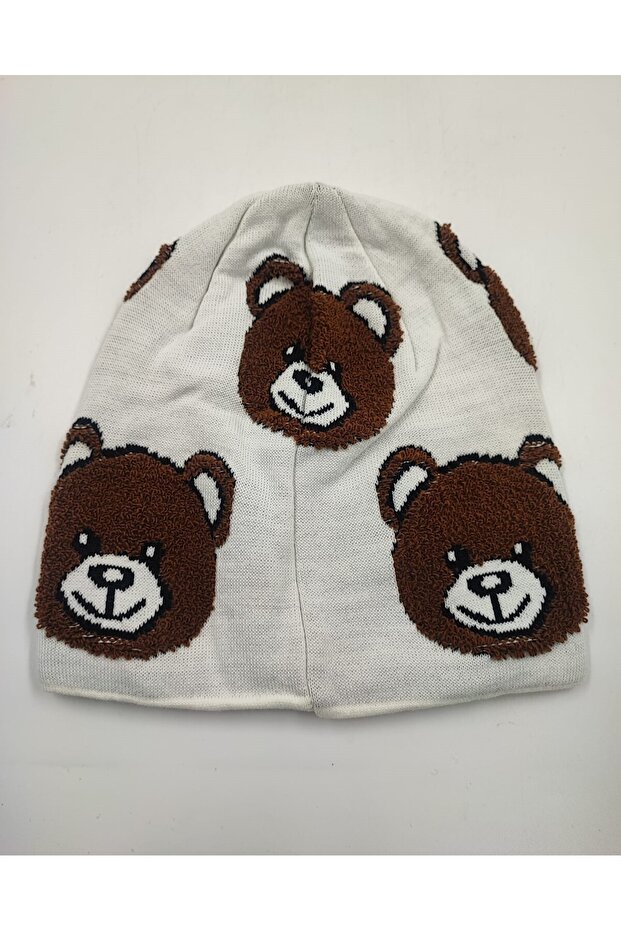 قبعة طويلة بنقشة الدب - 3