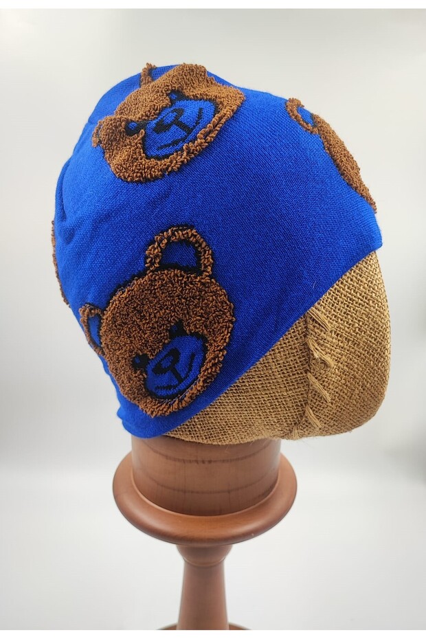 Bear Patterned Long Beanie - 2