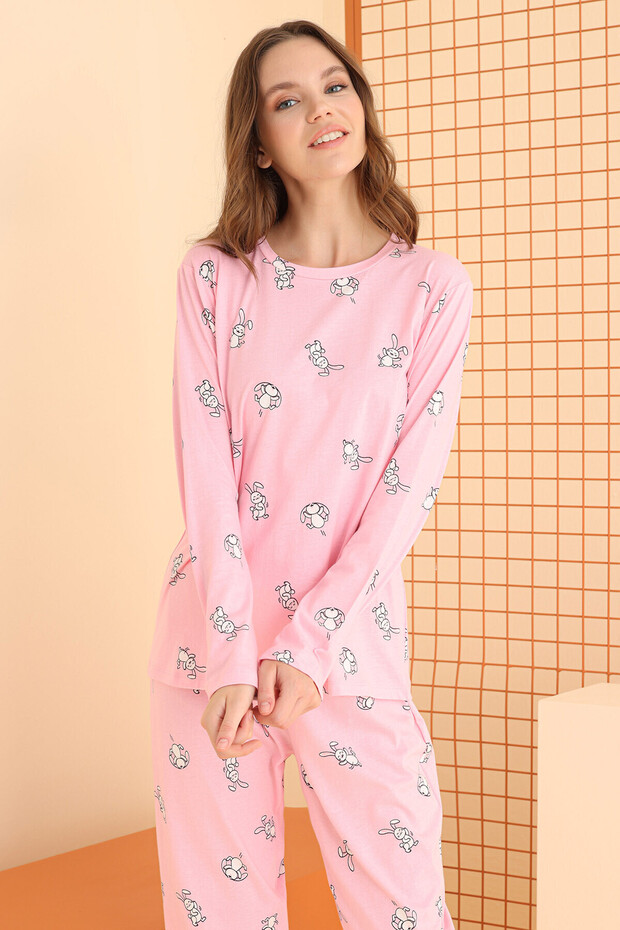 Σετ πιτζάμες Pink Cheerful Rabbit - 3