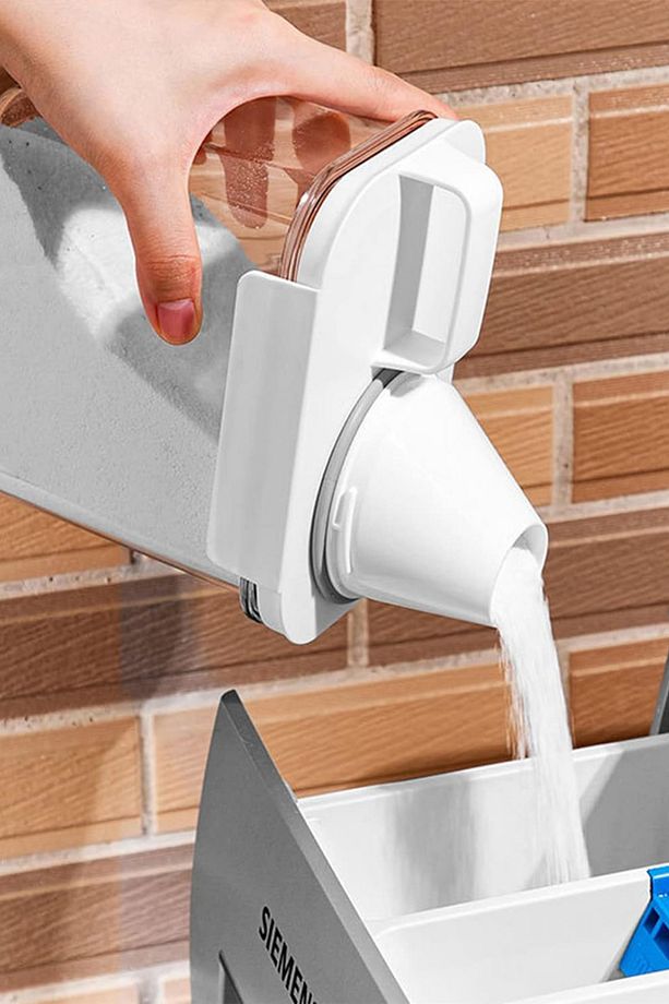 3 Adet Sızdırmaz Depolama Sıvı Toz Deterjan Erzak Saklama Kutusu- Ölçekli Deterjan Kutusu 1800 ml - 4