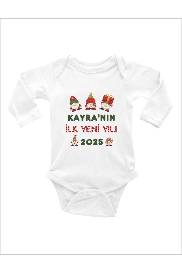 2025 New Year New Year Printed Long Sleeve Baby Bodysuit & Bodysuit